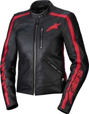 Produktbild von Alpinestars Stella Dyno Damen Motorrad Lederjacke, schwarz/rot, L