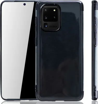 Produktbild von Handyhülle für Samsung Galaxy S20 Ultra Schwarz - Clear - TPU Silikon Case Backcover Schutzhülle in Transparent   Schwarz