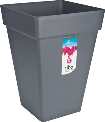 Produktbild von elho loft urban Eckig Hoch 37 Übertopf - anthrazit