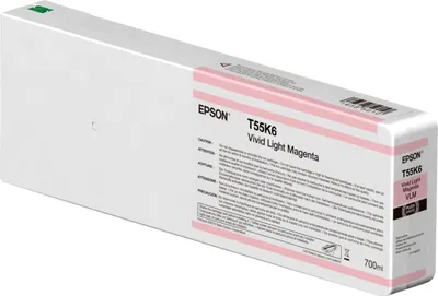 Obrázok produktu pre Epson Singlepack Vivid Light Magenta T55K60N UltraChrome HDX/HD 700ml, Živá svetlo purpurová, 700 ml, 1 kusov, Balenie po jednom kuse