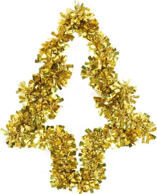 Image de Décoration de sapin de Noël en feuille d'or 30 cm