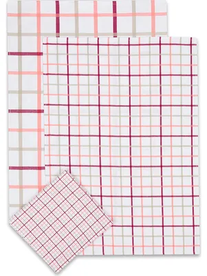 Obrázok produktu pre Extra savá utierka 50x70, kockovaná, oranžová, 3 ks