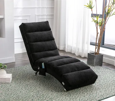 Produktbild von MODFU Massagestuhl Massagesessel Relaxsessel Loungesessel,Indoor mit Fernbedienung Relaxsessel Loungesessel mit 5 Modi  für Schlafzimmer, Büro, Wohnzimmer Schwarz