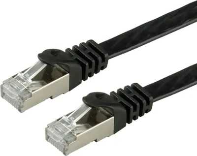 Produktbild von VALUE Patchkabel Cat.6 (Class E) FTP, extra-flach, schwarz, 5 m