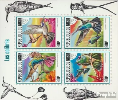 Produktbild von Briefmarken Niger 2017 Mi 5207-5210 Kleinbogen (kompl. Ausg.) postfrisch Kolibri