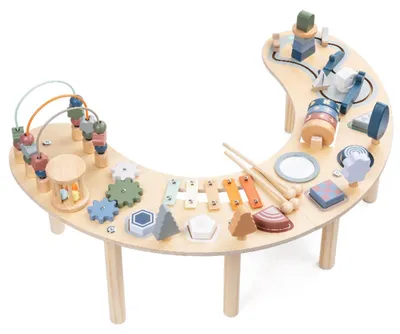 Obrázek produktu pro Dřevěný aktivní stolek Montessori - Dřevo - 74,5 x 49 x 26 cm - Od 1 roku