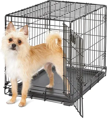 Obrázek produktu pro Klec pro domácí mazlíčky - klec pro psy - bezpečné místo k odpočinku - se přepážkou - 62 cm - černá
