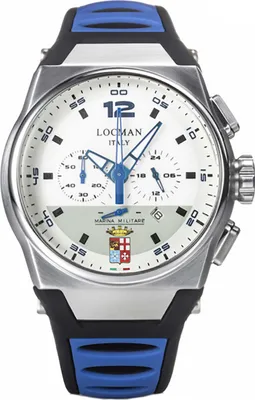 Produktbild von 0555A08S-00WHMMSB Italy Herrenuhr Mare Militare Chrono blau/weiß Ref. 0555 Locman