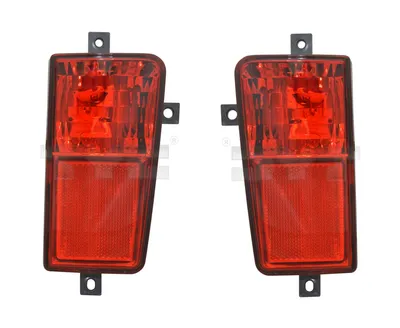 Produktbild von TYC Nebelschlußlicht Blende Set für Citroen Jumper Fiat Ducato Rot Rücklicht