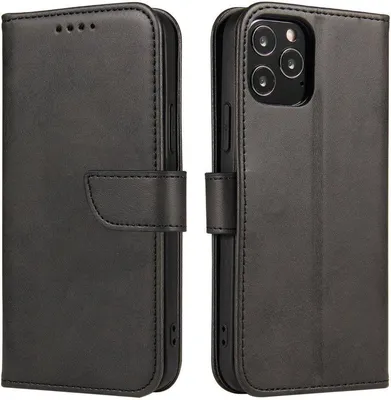 Zdjęcie produktu dla Etui magnetyczne kompatybilne z Xiaomi Redmi 12C Cover with Flip Wallet Stand Black