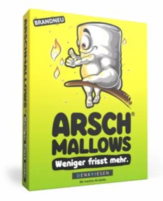 Produktbild von DENKRIESEN - ARSCHMALLOWS® - "Weniger frisst mehr." | Boxverpackung