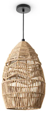 Produktbild von Pendelleuchte Wohnzimmer Boho Korbleuchten Pendellampe Rattan Hängeleuchte