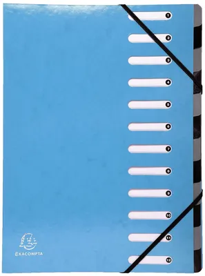 Produktbild von Ordnungsmappe Harmonika 12 Fächer - Iderama - Hellblau