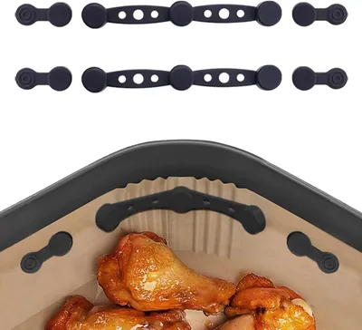 Produktbild von 6 Silikonmagnete für Backpapier in der Heißluftfritteuse