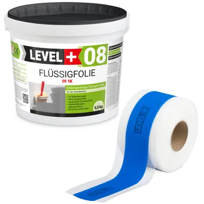 Produktbild von Dichtset Flüssigfolie 5,5kg Wassersperre Bad Dusche Dichtband Wasserdicht SET298