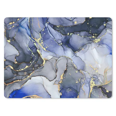 Produktbild von MuchoWow® Mauspad Mousepad Marmor - Gold - Abstrakt - Blau 23x19 cm - Mousepads - Maus Mat - Pad - Mausunterlage - Schreibtischunterlage - Mauspad