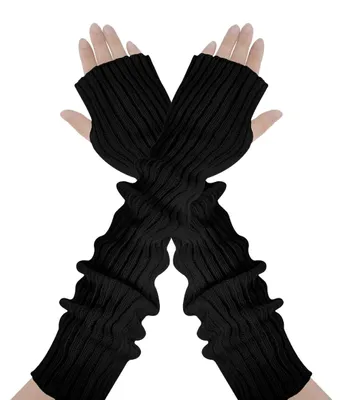 Produktbild von Fingerlose Handschuhe Damen Armstulpen - Gestrickt - 2 Stück - Für Winter und Kälte