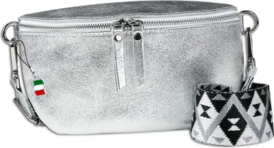 Produktbild von Florence Leder Tasche Gürteltasche silber mehrfarbig OTF807J