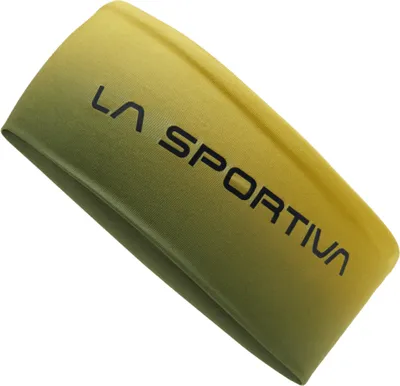 Gelbes Stirnband "Fade Headband" von La Sportiva; ideal für Sport und Outdoor-Aktivitäten.