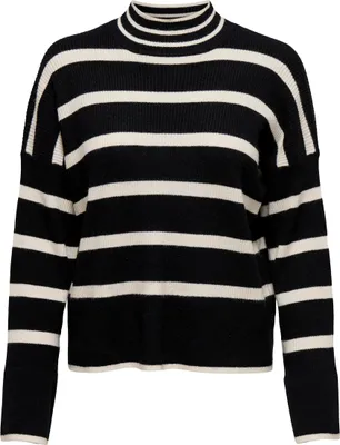 Zdjęcie produktu dla Jack&Jones ONLIBI L/S HIGHNECK PULLOVER KNT NO Black/W. WHITECAP GRAY ME S