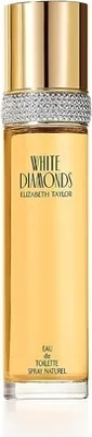 A bottle of Elizabeth Taylor White Diamonds eau de Toilette.