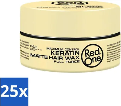 Image de Red One - Cire pour cheveux - Kératine Mat - Styling fortifiant - Pour une tenue forte et un look mat - 150 ml - Pack avantage - 25 pièces
