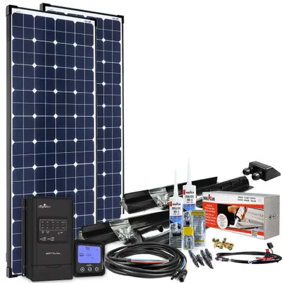 Produktbild von 300W MPPT 12V Wohnmobil Komplettset EBL-Option