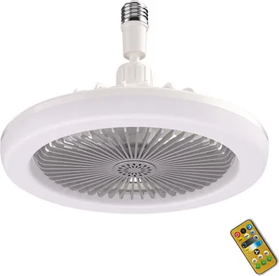 Zdjęcie produktu dla Nowoczesna lampa z wentylatorem do aromaterapii E27 wisząca lampa z wentylatorem do sypialni salonu z pilotem Regulowana temperatura barwowa Ściemniane światło nocne 3 prędkości regulacji wiatru 1H/2H/4H timer