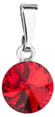 Obrázek produktu pro Přívěsek bižuterie se Swarovski krystaly červený kulatý 54018.3
