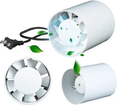 Image de Ventilateur de conduit 100 mm, en ligne, silencieux, 130 m³/h