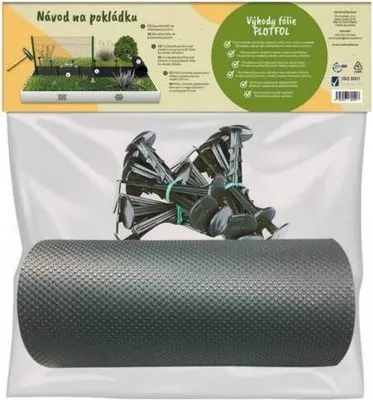 Produktbild von LDPE-Folie 1,4 x 10 m, Breite 25 cm, 20 Nägel, Gussmesser, PLOTFOL