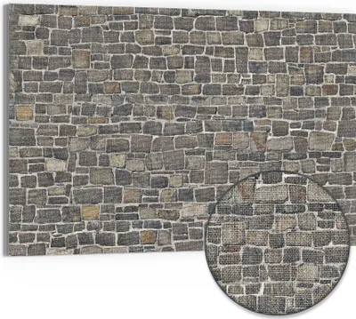 Produktbild von DEQORI Hybrid Leinwand Bild 90x60 cm 'Steinmelodie' Wandbild Glas flach modern