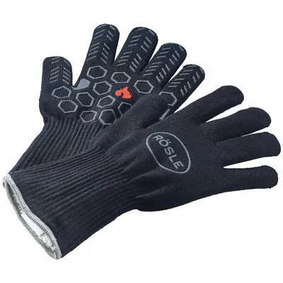 Produktbild von RÖSLE Premium-Grillhandschuhe, Hochwertige Handschuhe zum Schutz vor Verbrennungen, atmungsaktiv und temperaturbeständig bis 350°C, Meta-Aramid, Baumwoll-Innenfutter