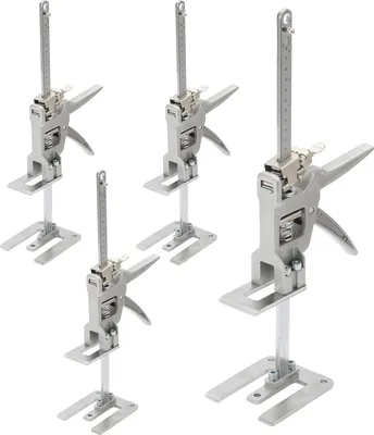 Obrázek produktu pro ISOISL Sada 4 kusů zvedáků nábytku, úsporný zvedací mechanismus s nastavitelnou výškou, montážní pomůcka s rychlým a jemným spouštěním pro nábytek, dveře a desky