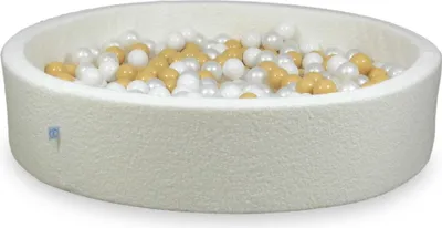 Immagine prodotto di Piscina di palline 130x30 Boucle White - Con 600 palline / bianco, perla, beige