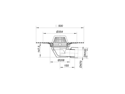 Produktbild von Dallmer Dachablauf 64 DallBit DN70/ DN100