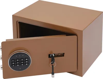 Produktbild von Elektronischer Tresor - Möbeltresor - Digitales Zahlenschloss - Alarmsystem - LED-Signalleuchte - Mit 2 Notschlüsseln - Grün