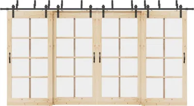 Obrázek produktu pro vidaXL Sada kování pro posuvné dveře 427 cm ocel černá