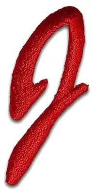 Produktbild von Buchstabe J 4.4x2.1cm: Alphabet Buchstaben Einzeln Auswählbar - Aufnäher, Bügelbild, Aufbügler, Applikationen, Patches, Flicken, Zum Aufbügeln