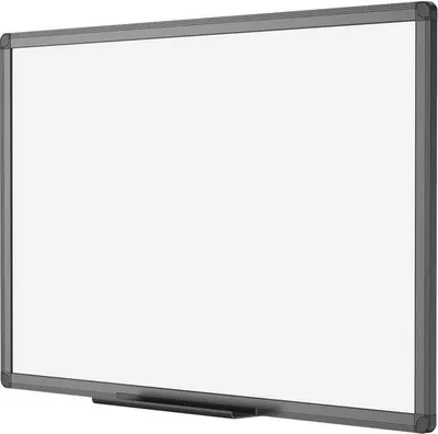 Produktbild von Famanu Whiteboard 90 x 60 cm - Magnetisch, trocken abwischbar mit Aluminiumrahmen und Halter für Marker