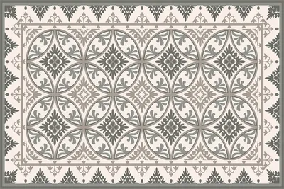 Produktbild von Terrassenteppich Vinyl Druck Retro Kreise 60x90