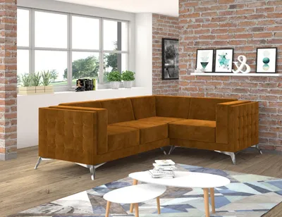 Produktbild von Ecksofa L-Form Designer Sofa Couch Polster Sitz Garnitur Stoff Wohnlandschaft