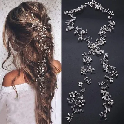 Produktbild von Haarband mit Kristallperlen für Brautfrisuren