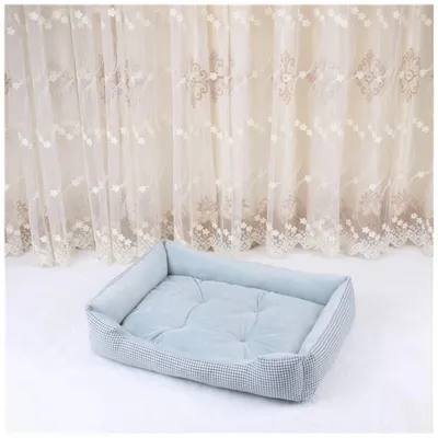 Image de Lit pour chien, lavable, vert, taille XL (80x58x15 cm), antidérapant, confortable