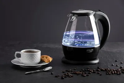 Produktbild von Adler AD 1224, 1,5 l, 2000 W, Schwarz, Transparent, Wasserstandsanzeige