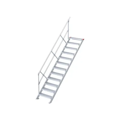 Produktbild von Euroline 510 Treppe 45° 1000mm Stufenbreite 12 Stufen Alu gerieft
