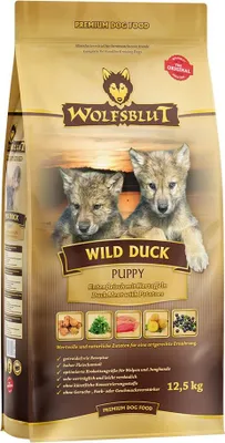 Imagen del producto de Wolfsblut Wild Duck: Paté de pato y patata, apto para cachorros, todas las razas, pato, patata, 12,5 kg, sin gluten
