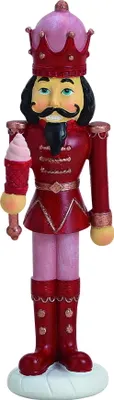 Produktbild von Nussknacker König Nostalgie Deko Figur Weihnachtsdeko Skulptur Krone Zepter