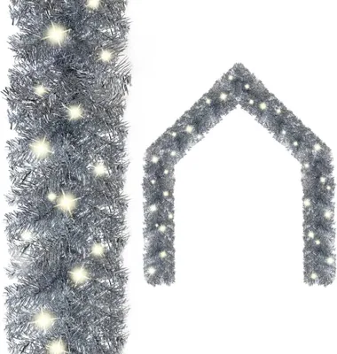 Produktbild von "2026 Promotion" Weihnachtsgirlande mit LED - Weihnachtsdekorationen - 10 m Silbern - Weihnachtsgirlanden CC15349
