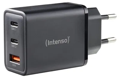 Produktbild von Intenso Power Adapter 1x USB-A/2x USB-C 65W GaN Black
